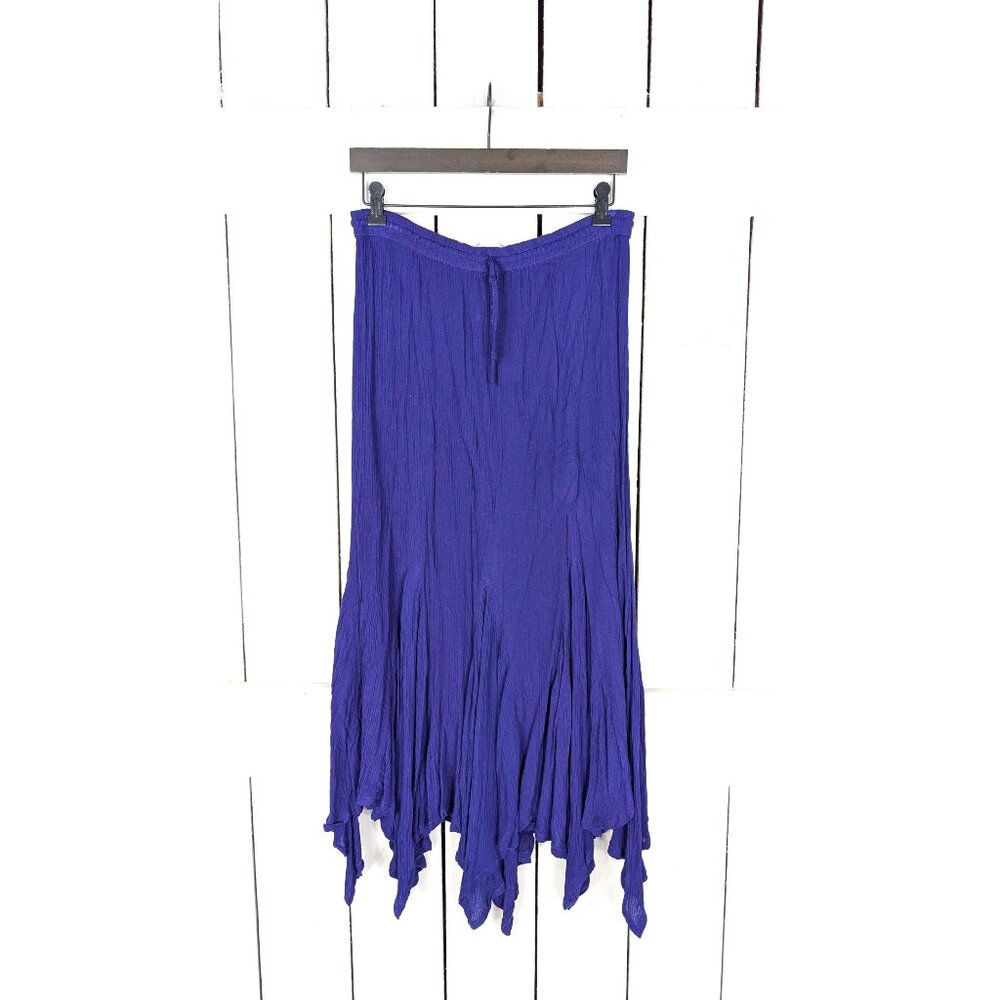 Vintage gauzy handkerchief hem maxi skirt